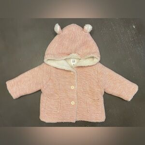 Baby GAP Soft Pink Hooded Baby Jacket with Ears